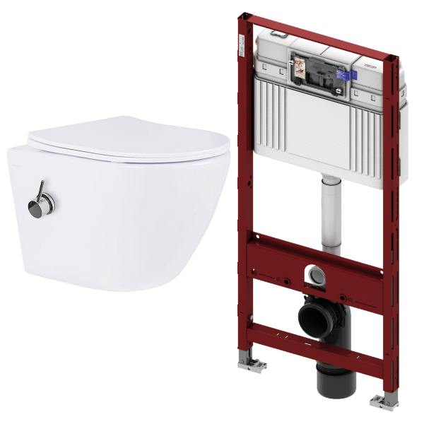 Комплект: инсталляция TECEprofil 9300302 c подвесным унитазом Amore di Mare Delio Tornado Bidet P203-XT